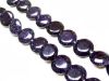 Picture of 10x10x5 mm, puffy coin, gemstone beads, goldstone, midnight blue