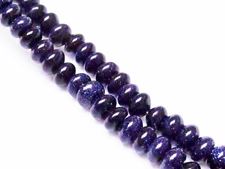 Picture of 5x8 mm, rondelle, gemstone beads, goldstone, midnight blue