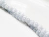 Picture of 6x6 mm, round, gemstone beads, cat's eye, light grey, one strand