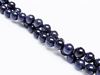 Picture of 6x6 mm, round, gemstone beads, goldstone, midnight blue