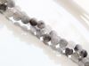 Picture of 6x6 mm, round, gemstone beads, quartz, warm silver grey, natural, frosted