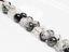Picture of 8x8 mm, round, gemstone beads, rutilated quartz, black, natural