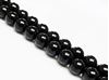 Picture of 8x8 mm, round, gemstone beads, tourmaline, black, natural