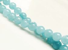 Picture of 6x6 mm, round, gemstone beads, sponge quartz, sinbad blue