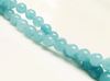 Picture of 6x6 mm, round, gemstone beads, sponge quartz, sinbad blue