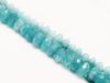 Picture of 5x8 mm, rondelle, gemstone beads, sponge quartz, sinbad blue, faceted