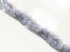 Picture of 6x6 mm, round, gemstone beads, sponge quartz, jeans blue