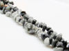 Picture of 4x9 mm, chips, gemstone beads, top-drilled, tiger eye, blue grey, natural, double strand