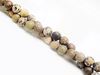 Picture of 6x6 mm, round, gemstone beads, Chinese painting stone, natural, frosted