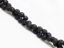 Image de 6x6 mm, perles rondes, pierres gemmes, pierre de lave, teintée noire, cirée