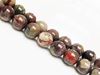 Picture of 10x10 mm, round, gemstone beads, rainforest jasper, rhyolite, natural