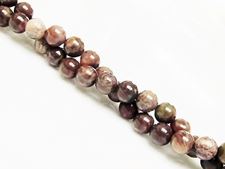 Picture of 6x6 mm, round, gemstone beads, rainforest jasper, rhyolite, natural