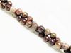 Picture of 6x6 mm, round, gemstone beads, rainforest jasper, rhyolite, natural