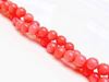 Picture of 6x6 mm, round, organic gemstone beads, coral, pink