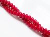 Picture of 3x6 mm, rondelle, organic gemstone beads, coral, red