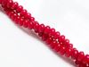 Image de 3x6 mm, perles rondelles, pierres gemmes organiques, corail, rouge