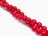 Image de 6x6 mm, perles rondes, pierres gemmes organiques, corail, rouge 