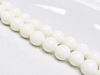 Picture of 8x8 mm, round, organic gemstone beads, pearl shell, white, A-grade