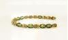 Picture of 5x3 mm, Pinch beads, Czech glass, light peridot green, transparent, golden amber yellow mirror