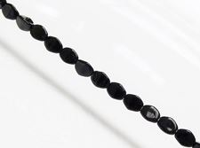 Picture of 5x3 mm, Pinch beads, Czech glass, black, opaque, glossy finishing