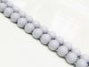 Picture of 8x8 mm, round, organic beads, shell pearl, grey, frosted