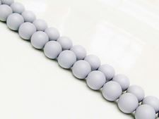 Image de 8x8 mm, perles rondes, organiques, perles de nacre, grises, dépolies