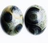 Image de 13x18 mm, ovale, cabochons de pierre gemme, jaspe crocodile ou jaspe Kambamba, naturel