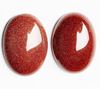 Afbeeldingen van 13x18 mm, ovale, edelsteen cabochons, goudsteen, rood