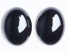Afbeeldingen van 13x18 mm, ovale, edelsteen cabochons, onyx, zwart