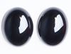 Picture of 13x18 mm, oval, gemstone cabochons, onyx, black