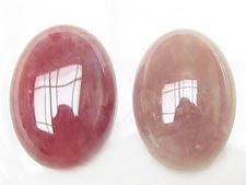 Image de 13x18 mm, ovale, cabochons de pierres gemmes, quartz rubis, naturel