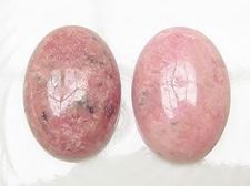 Picture of 13x18 mm, oval, gemstone cabochons, rhodonite, natural
