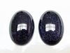 Picture of 18x25 mm, oval, gemstone cabochons, goldstone, night blue