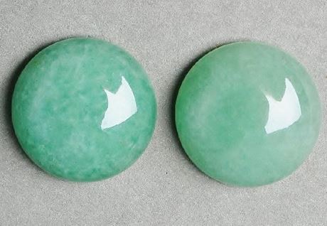 Image de 20x20 mm, rond, cabochons de pierres gemmes, aventurine, verte, naturelle