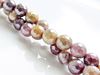 Picture of 6x6 mm, round, gemstone beads, Mookaite Windalia Radiolarite, natural, faceted, metallic sheen