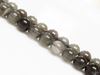 Picture of 8x8 mm, round, gemstone beads, moonstone, deep grey, natural, AA-grade