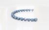 Picture of 4x4 mm, Czech faceted round beads, chalk white, opaque, Montana grey blue luster