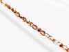 Picture of 4x4 mm, Czech faceted round beads, crystal, transparent, half tone rose gold mirror