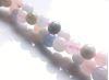 Picture of 6x6 mm, round, gemstone beads, Morganite or pink beryl, natural