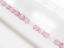 Picture of 4x4 mm, Czech faceted round beads, translucent, opal lavender pink and snow