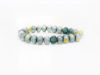 Picture of 3x5 mm, Czech faceted rondelle beads, frosted zircon blue, translucent, marea luster