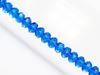 Afbeeldingen van 3x5 mm, Tsjechische facet rondel kralen, saffierblauw, transparant