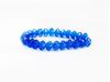 Picture of 3x5 mm, Czech faceted rondelle beads, sapphire blue, transparent