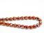 Picture of 6x6 mm, Czech faceted round beads, deep red, opaque, copper iris luster