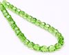 Picture of 6x6 mm, Czech faceted round beads, light peridot green, transparent