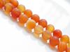 Picture of 8x8 mm, round, gemstone beads, carnelian, natural, frosted