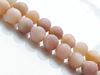 Picture of 8x8 mm, round, gemstone beads, sunstone, natural, muted peachy pink, frosted