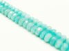 Picture of 5x8 mm, rondelle, gemstone beads, jade, light turquoise green, A-grade, faceted