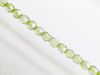 Afbeeldingen van 3x3 mm, Tsjechische ronde facetkralen, mat kristal, doorschijnend, celadon groene glans