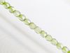 Picture of 4x4 mm, Czech faceted round beads, frosted crystal, translucent, celadon green luster